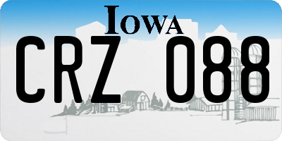 IA license plate CRZ088