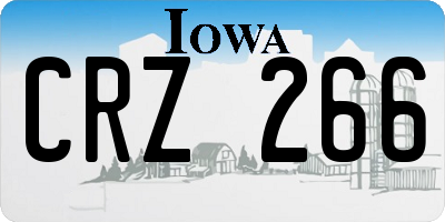 IA license plate CRZ266