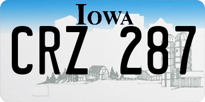 IA license plate CRZ287