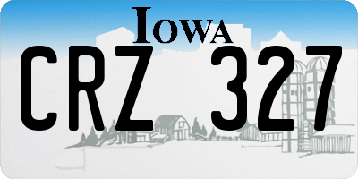 IA license plate CRZ327