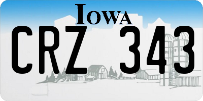IA license plate CRZ343