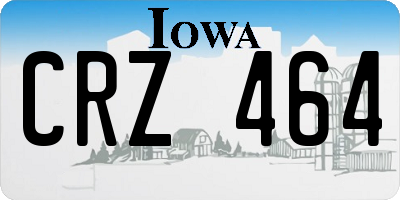 IA license plate CRZ464