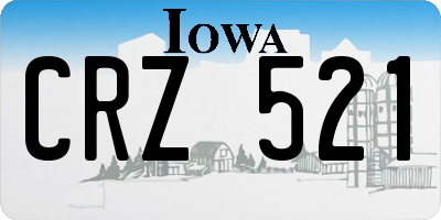 IA license plate CRZ521