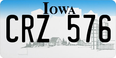 IA license plate CRZ576