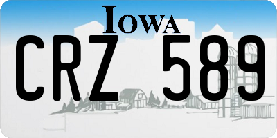 IA license plate CRZ589