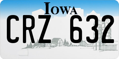 IA license plate CRZ632