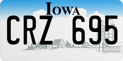 IA license plate CRZ695