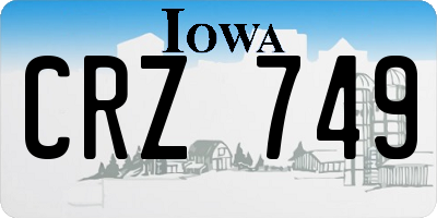 IA license plate CRZ749