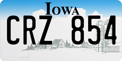 IA license plate CRZ854