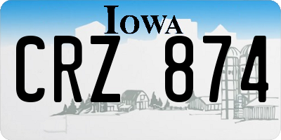 IA license plate CRZ874