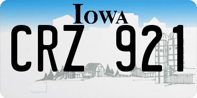 IA license plate CRZ921