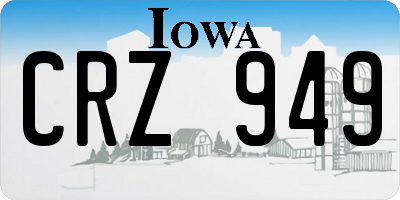 IA license plate CRZ949