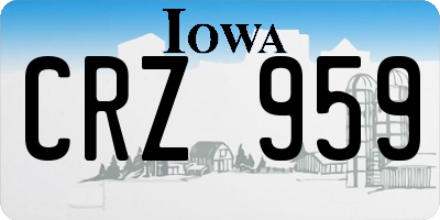 IA license plate CRZ959