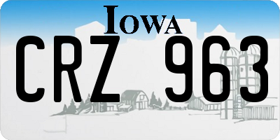 IA license plate CRZ963
