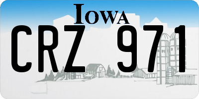 IA license plate CRZ971