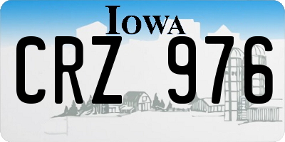 IA license plate CRZ976