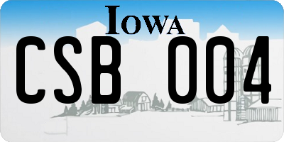 IA license plate CSB004