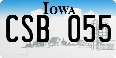 IA license plate CSB055