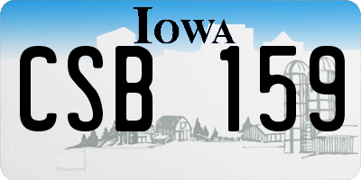 IA license plate CSB159