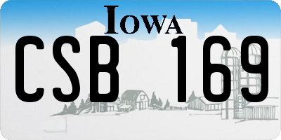 IA license plate CSB169