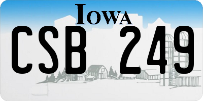 IA license plate CSB249