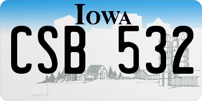 IA license plate CSB532