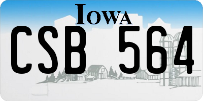 IA license plate CSB564