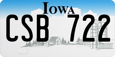 IA license plate CSB722