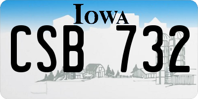 IA license plate CSB732