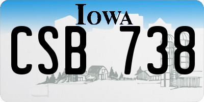 IA license plate CSB738