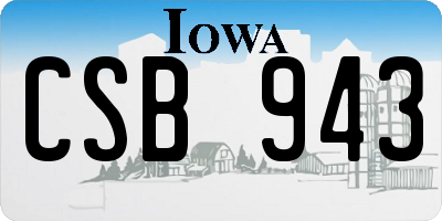 IA license plate CSB943