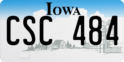 IA license plate CSC484