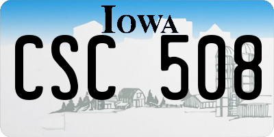 IA license plate CSC508