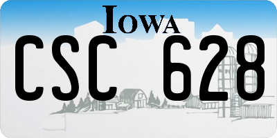 IA license plate CSC628