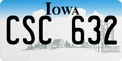 IA license plate CSC632