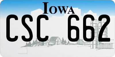 IA license plate CSC662