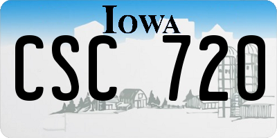 IA license plate CSC720