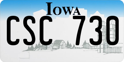 IA license plate CSC730