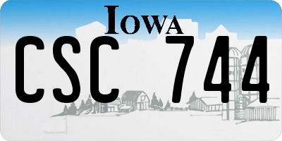 IA license plate CSC744
