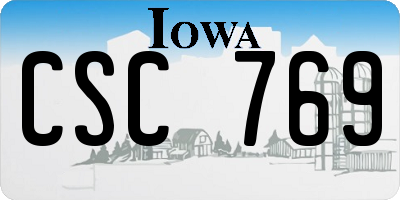 IA license plate CSC769