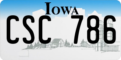 IA license plate CSC786