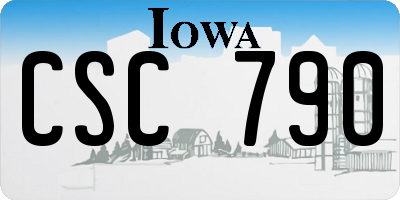 IA license plate CSC790