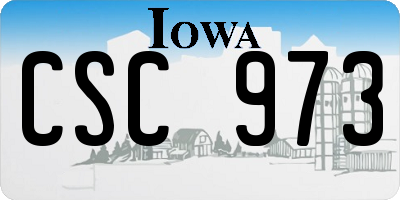 IA license plate CSC973