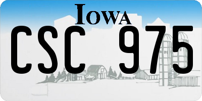 IA license plate CSC975