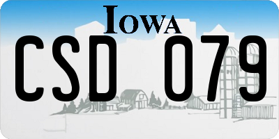 IA license plate CSD079