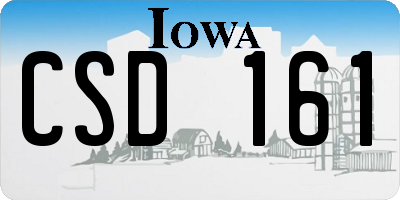 IA license plate CSD161