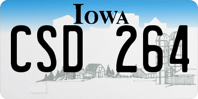 IA license plate CSD264