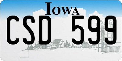 IA license plate CSD599