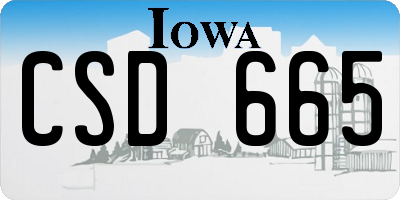 IA license plate CSD665