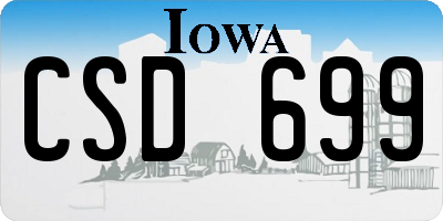 IA license plate CSD699
